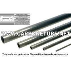 TUBE CARBONE 5x3x2000mm peint noir uni mat