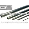 TUBE CARBONE 4x2x2000mm peint noir uni mat